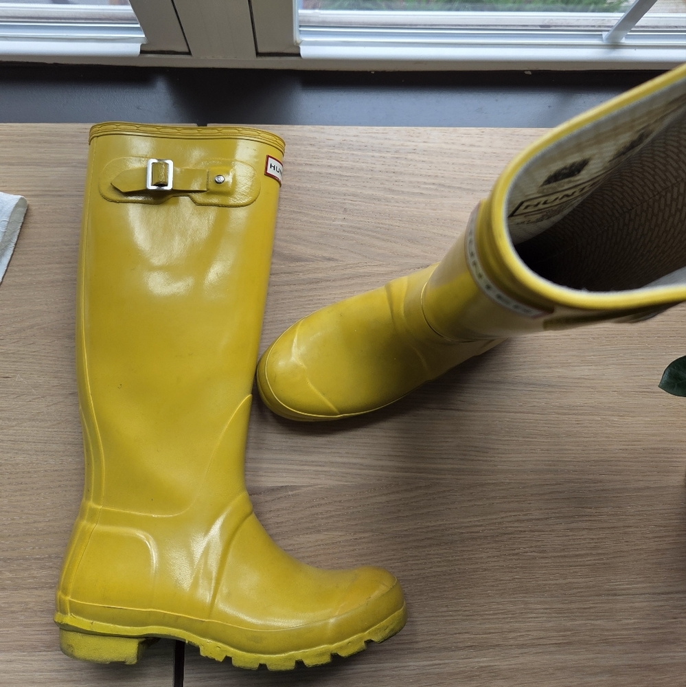 Hunter Yellow Rain Boots